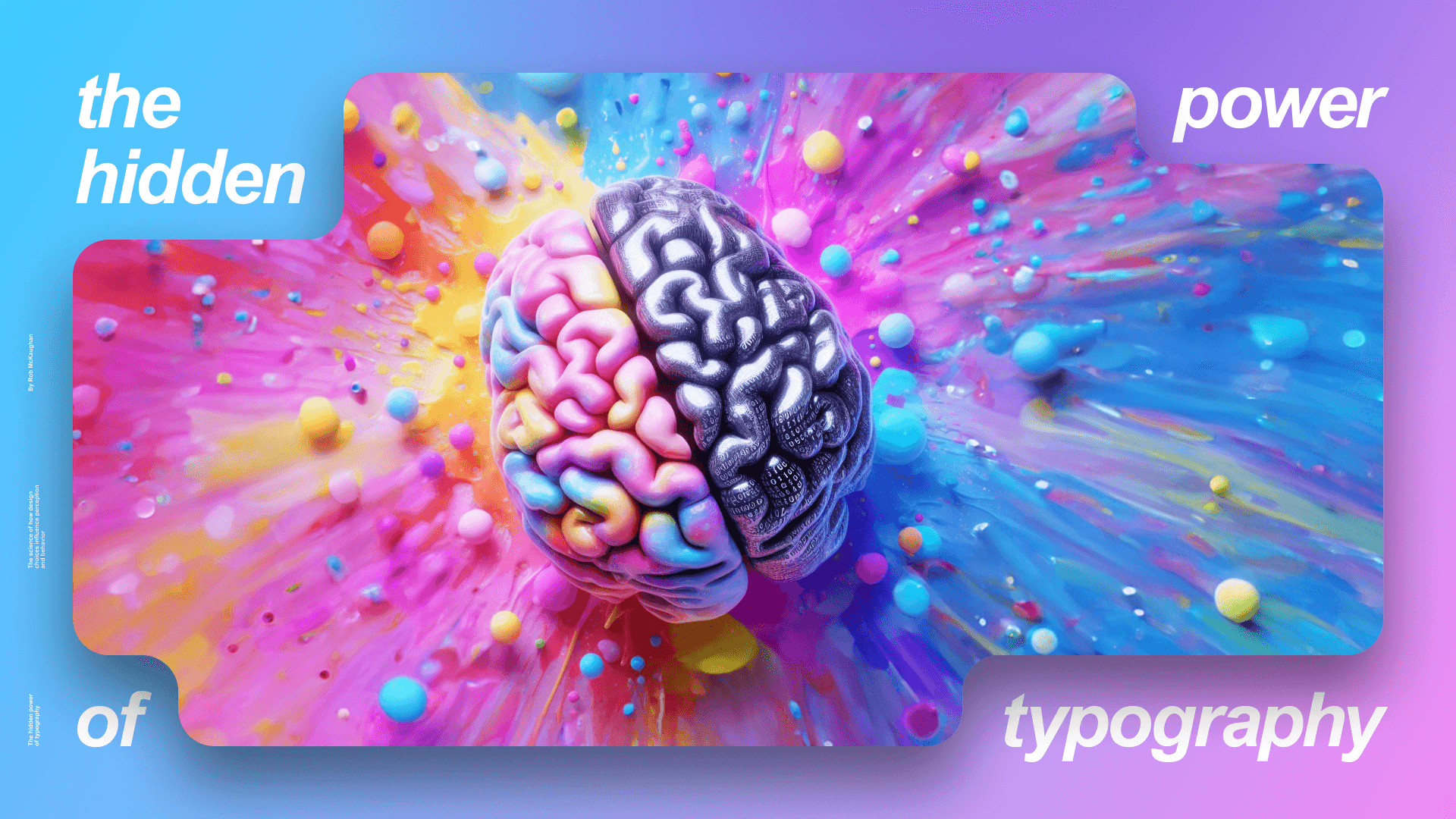 a brain on a backdrop of paint splatter